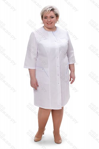 Doctor Big / Халат медицинский женский (Satory, рукав 3/4, на кнопках) арт. 2-42-02-3
